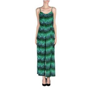Michael Kors Women's Medium Jumpsuit Romper One Piece Sumatra Print Wide Leg